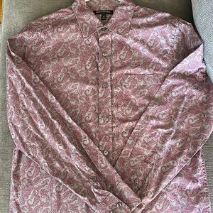 Banana Republic Mens Long Sleeve Paisley Dress Shirt Size M.